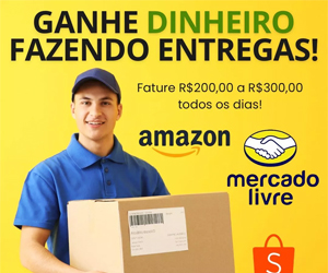 Ganhe até R$300,00 por dia fazendo entregas!